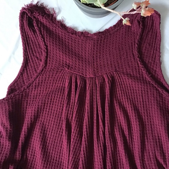 Free People Drippy Thermal Monroe Tank Oversize - Picture 5 of 8